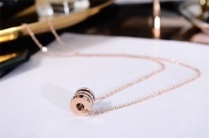 Dây chuyền titan ống đính đá