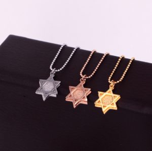 Dây chuyền titan ngôi sao 2 lớp phun cát