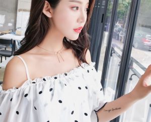Dây chuyền titan sợi mì thắt hình chiếc nơ cực xinh