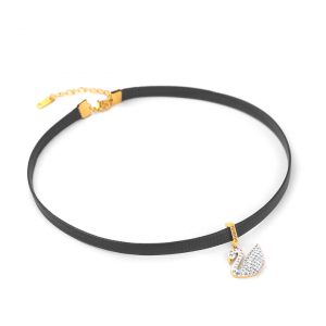 Dây chuyền titan choker mặt thiên nga