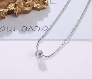 Dây chuyền titan 1 hột đá nhỏ siêu xinh