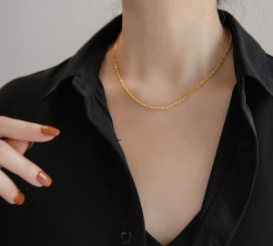 TN343e-Dây chuyền titan trơn không có mặt