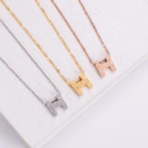 TN358a-Dây chuyền titan chữ H hermes phun cát