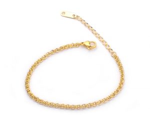 TA256e-Lắc tay nữ titan khoen tròn đôi