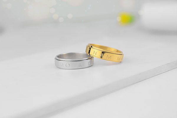 TC141d-Nhẫn titan inox nam mô a di đà phật