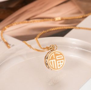TN403d-Dây chuyền titan hạnh phúc may mắn