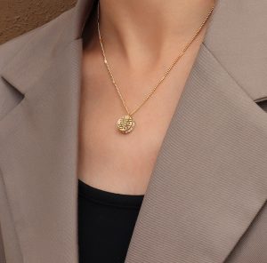 TN403h-Dây chuyền titan hạnh phúc may mắn