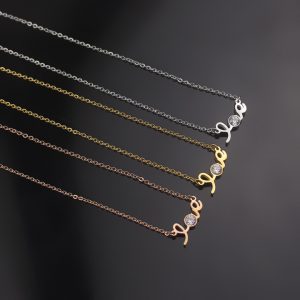 TN435b-Dây chuyền titan chữ love