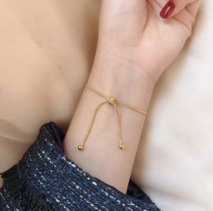 TA298j-Lắc tay titan sợi mì tròn nhỏ siêu xinh