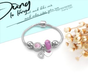 Lắc vòng tay titan phong cách Pandora