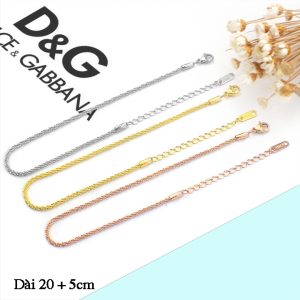 TA651b-Lắc chân titan kiểu dây xoắn