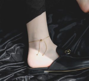TA652f-Lắc chân titan mì tròn nhỏ