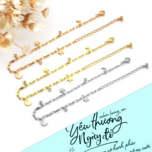 TA655c-Lắc chân titan trăng sao cách điệu