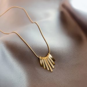 TN472b-Dây chuyền titan kiểu tua thời trang