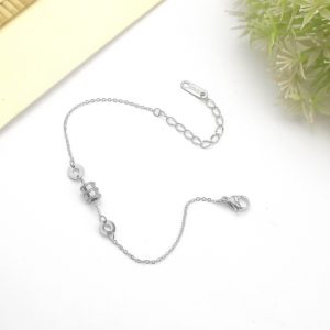 Lắc tay titan ống tròn nhỏ số la mã hiệu BVL