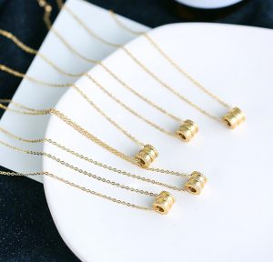 Dây chuyền titan ống tròn nhỏ