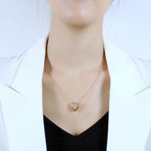 Dây chuyền titan trái tim thời trang