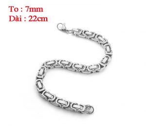 Lắc tay nam inox thời trang 7mm