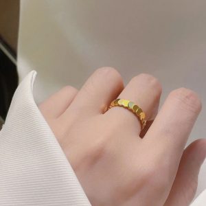 Nhẫn titan vảy rồng thời trang hàn quốc