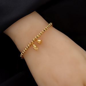 TA410e-Vòng tay bi gắn phụ kiện hình búp hoa sen