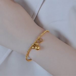 TA415b-Vòng tay bi titan hình đầu chuột micky