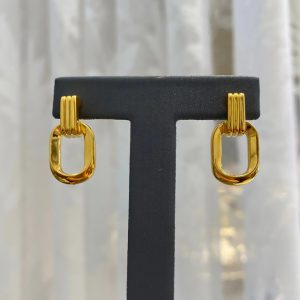TB166c-Bông tai titan mặt 2 khoen lồng