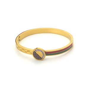 TV160b-Vòng tay titan đính đá thời trang Gucci