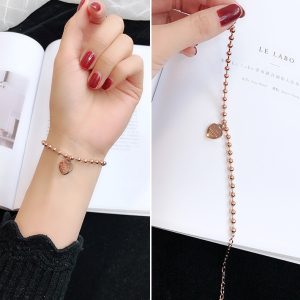 TA012f-Lắc tay bi titan trái tim love forever520