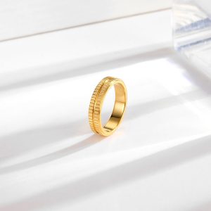 TC190e-Nhẫn titan thời trang bánh răng