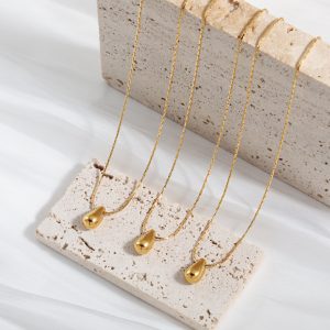 TN458g-Dây chuyền titan mặt hình giọt nước