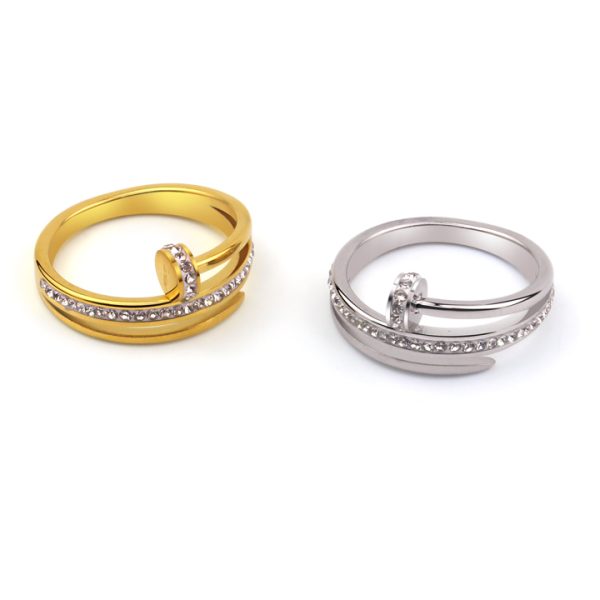 TC082a-Nhẫn nữ titan cây đinh cartier