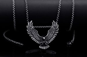 MD013e-Mặt dây chuyền nam titan hình con chim đại bàng