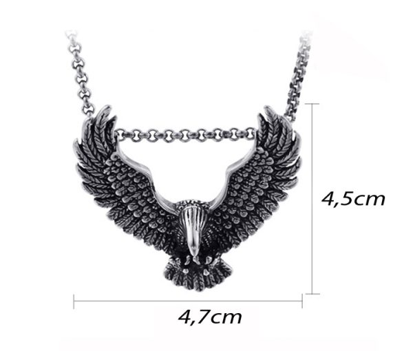 MD013l-Mặt dây chuyền nam titan hình con chim đại bàng