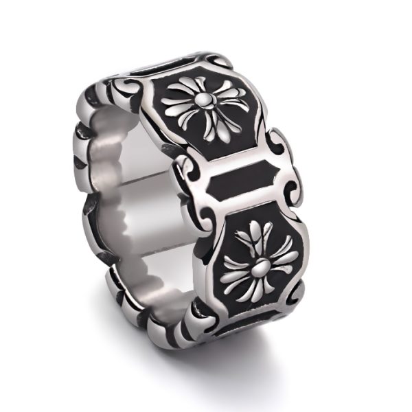 N504a-Nhẫn nam titan phong cách CHOME HEART