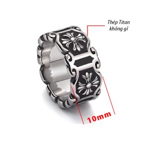 N504b-Nhẫn nam titan phong cách CHOME HEART