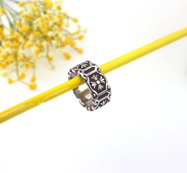 N504f-Nhẫn nam titan phong cách CHOME HEART
