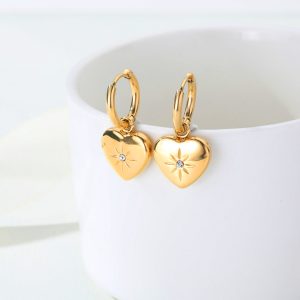 TB044b-Bông tai nữ titan trái tim