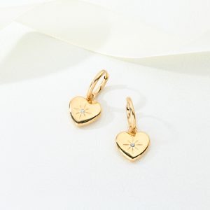 TB044c-Bông tai nữ titan trái tim