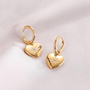 TB044h-Bông tai nữ titan trái tim