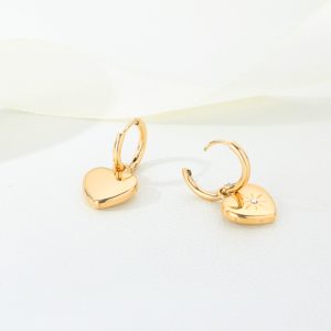 TB044j-Bông tai nữ titan trái tim