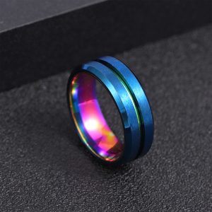 TC224d-Nhẫn titan thời trang xoay 360 độ