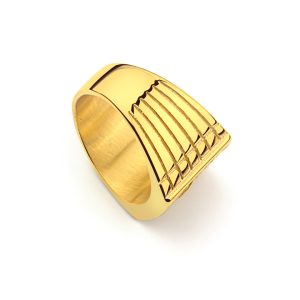 N677b-Nhẫn nam titan con rồng mạ vàng sang trọng