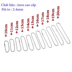 LK036d-xưởng công ty sản xuất bán dây bi inox, vòng sợi bi inox chất lượng giá rẻ