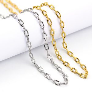 TN635g-Dây chuyền titan mắc xích chạm móc máy