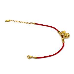 TA447b-Lắc tay chỉ đỏ titan hình con rồng tài lộc may mắn
