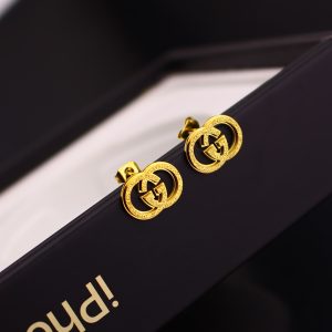 TB194d-Bông hoa khuyên tai nữ titan thời trang Gucci phun cát