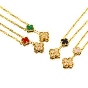 TN661f-Dây chuyền titan mặt hoa 4 lá Van Cleef