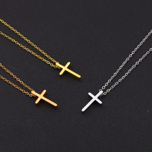 TN664d-Dây chuyền nữ titan mặt hình thánh giá