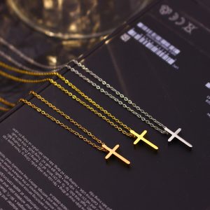 TN664f-Dây chuyền nữ titan mặt hình thánh giá