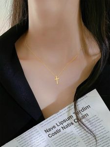 TN664k-Dây chuyền nữ titan mặt hình thánh giá